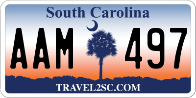 SC license plate AAM497