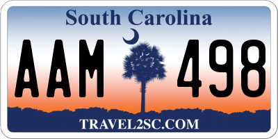 SC license plate AAM498