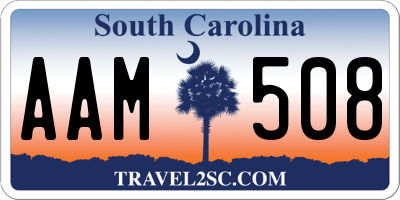 SC license plate AAM508