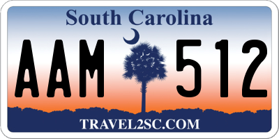 SC license plate AAM512