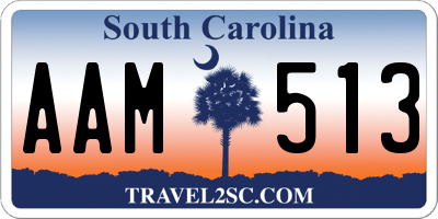 SC license plate AAM513