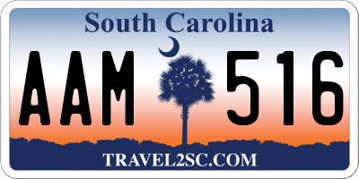 SC license plate AAM516