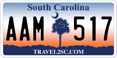 SC license plate AAM517