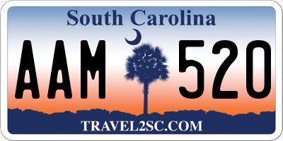 SC license plate AAM520