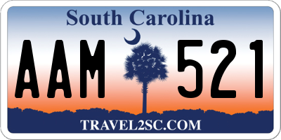 SC license plate AAM521