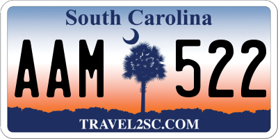 SC license plate AAM522