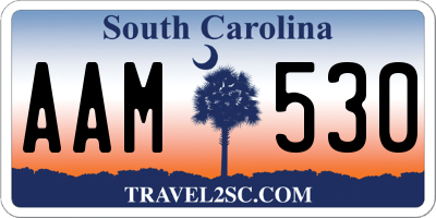 SC license plate AAM530