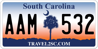 SC license plate AAM532
