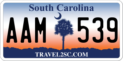 SC license plate AAM539