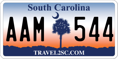 SC license plate AAM544