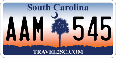 SC license plate AAM545