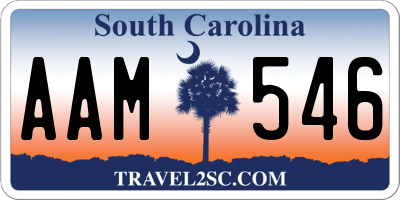 SC license plate AAM546