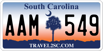 SC license plate AAM549