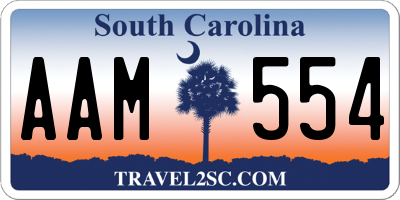 SC license plate AAM554