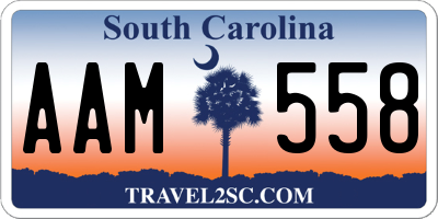 SC license plate AAM558