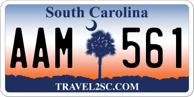 SC license plate AAM561
