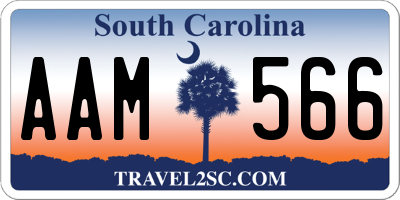 SC license plate AAM566