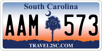 SC license plate AAM573