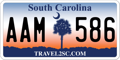 SC license plate AAM586