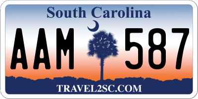 SC license plate AAM587