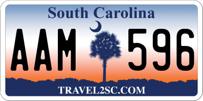 SC license plate AAM596