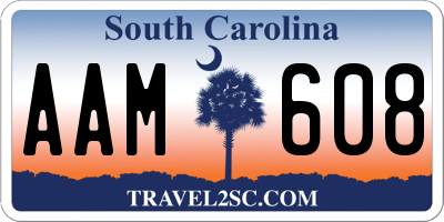 SC license plate AAM608