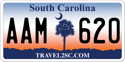 SC license plate AAM620