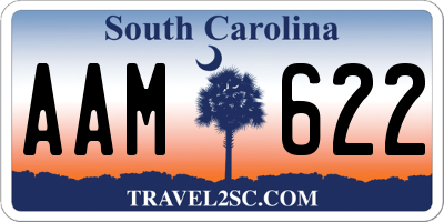 SC license plate AAM622