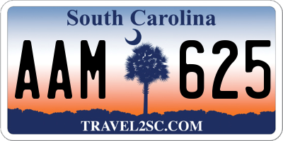 SC license plate AAM625