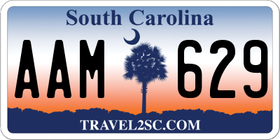 SC license plate AAM629