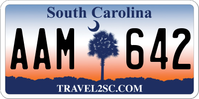 SC license plate AAM642