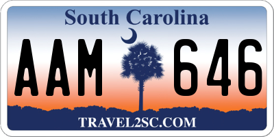 SC license plate AAM646