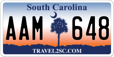 SC license plate AAM648