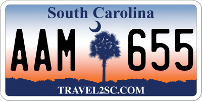 SC license plate AAM655