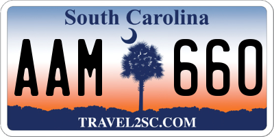 SC license plate AAM660