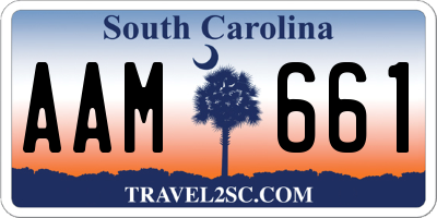 SC license plate AAM661