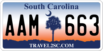 SC license plate AAM663