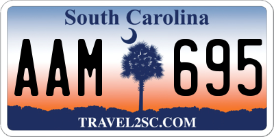 SC license plate AAM695