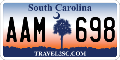 SC license plate AAM698