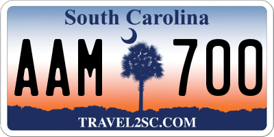 SC license plate AAM700