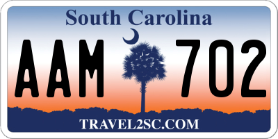 SC license plate AAM702