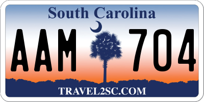 SC license plate AAM704