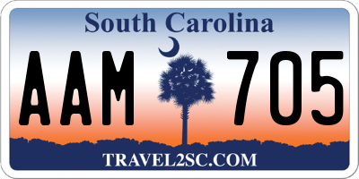 SC license plate AAM705