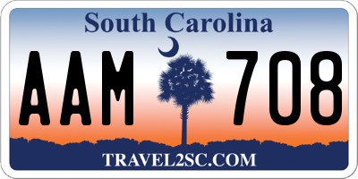 SC license plate AAM708