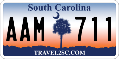 SC license plate AAM711