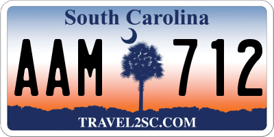 SC license plate AAM712