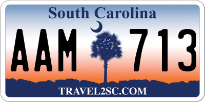 SC license plate AAM713