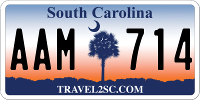 SC license plate AAM714