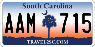 SC license plate AAM715