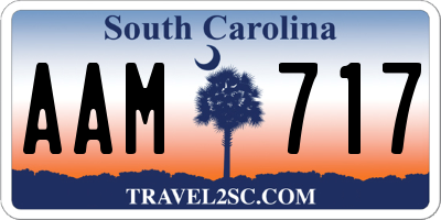 SC license plate AAM717